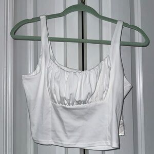 Cropped Going Out Top - White